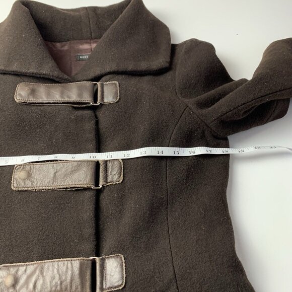 Rudsak Collection Womens size Medium Brown Wool Blend Lined Jacket no hood - Picture 10 of 14
